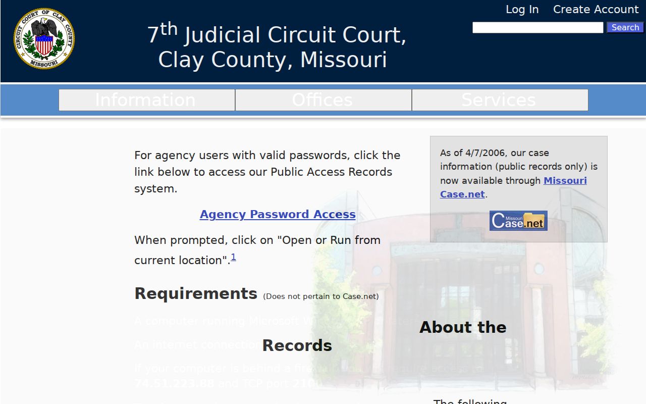 Clay County court records public-access information from the 7th Judicial Circuit